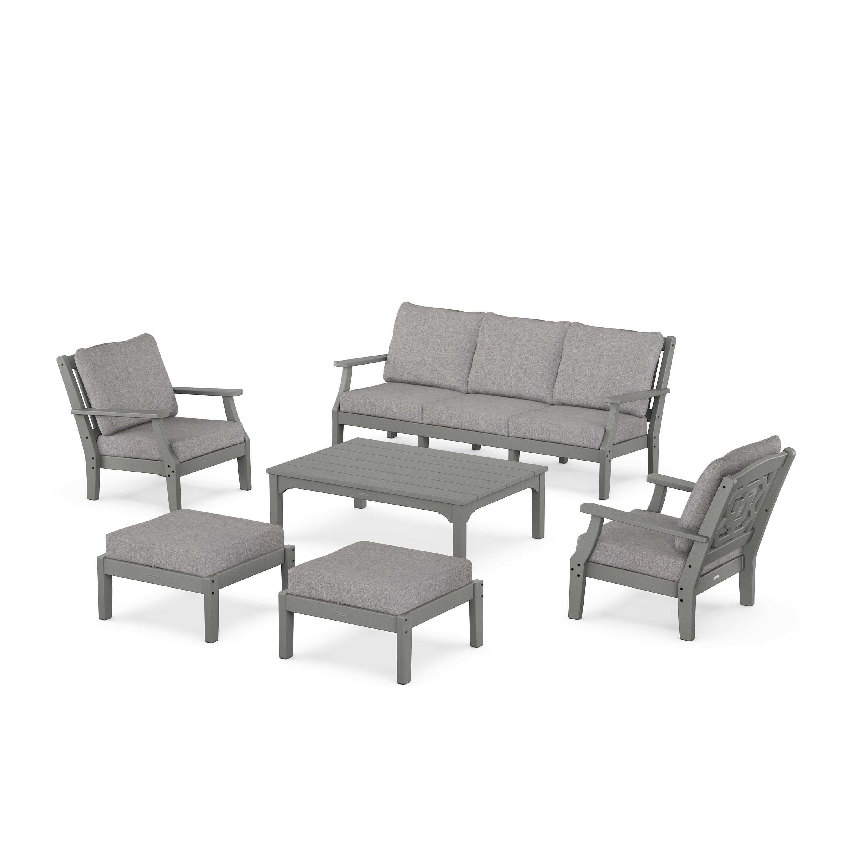Chinoiserie 6-Piece Lounge Sofa Set