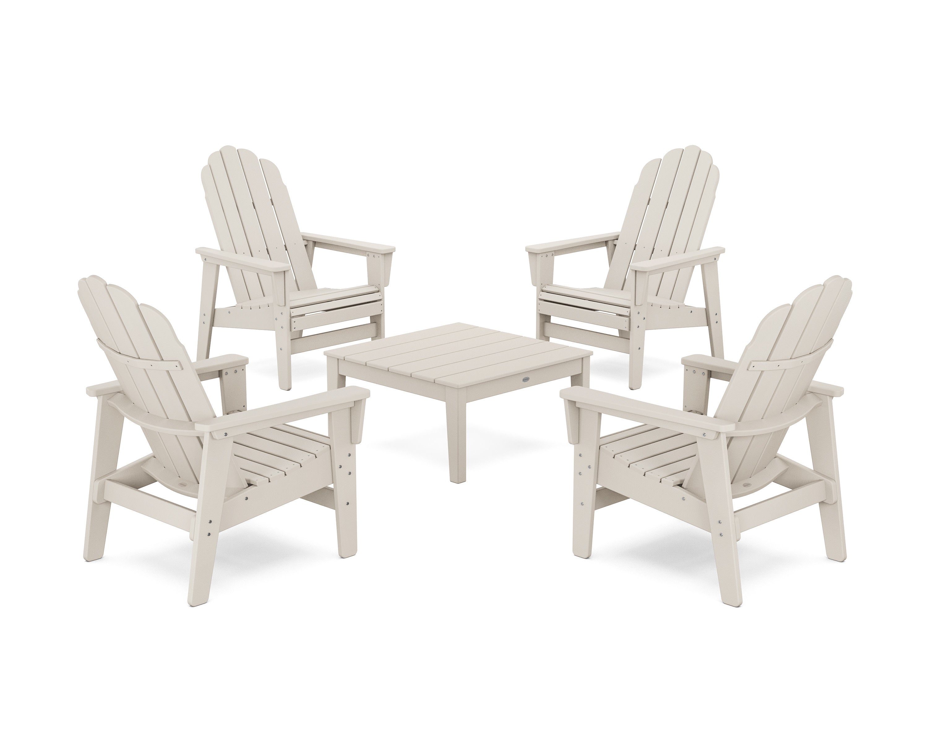 5-Piece Vineyard Grand Upright Adirondack Chair Conversation Group