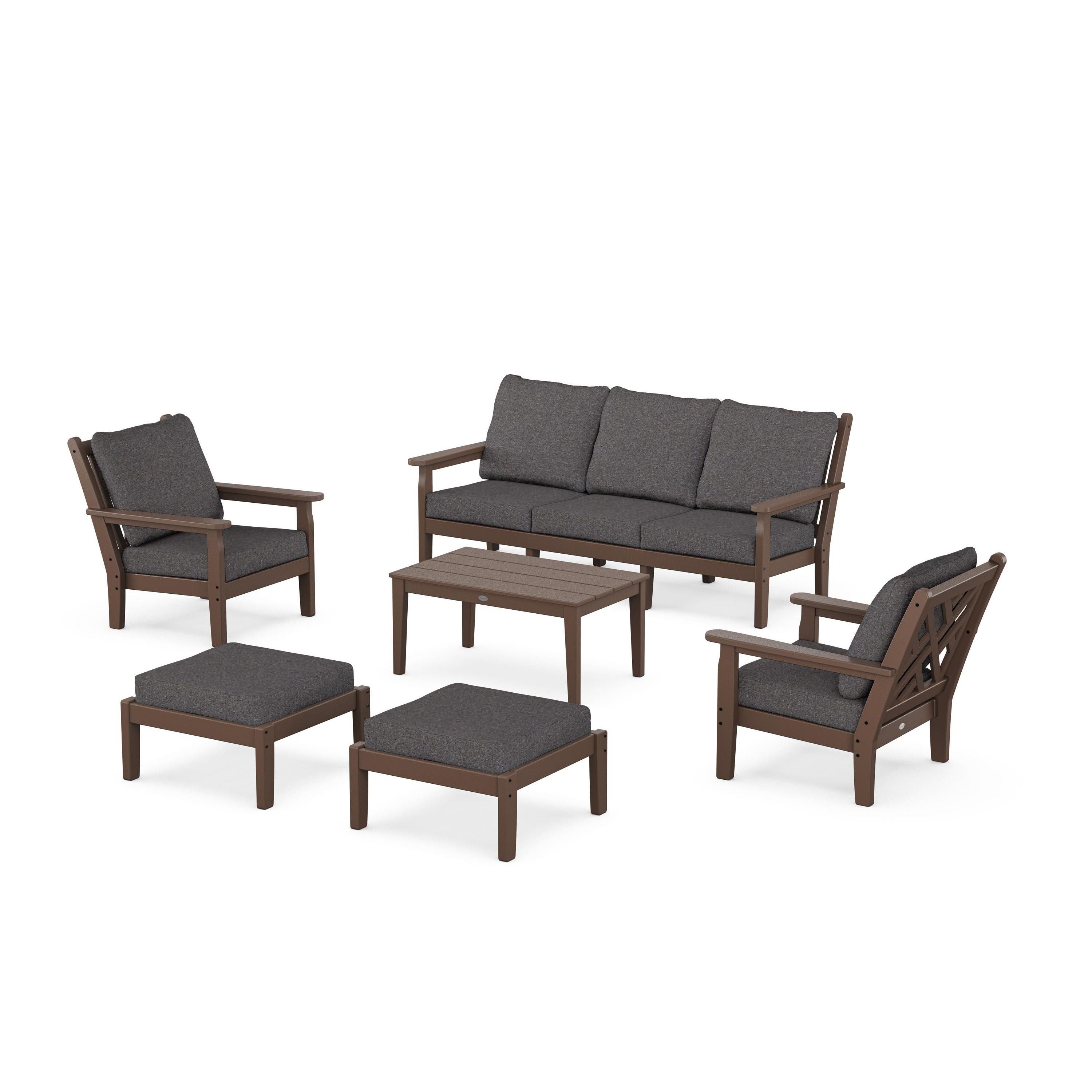 Chippendale 6-Piece Lounge Sofa Set
