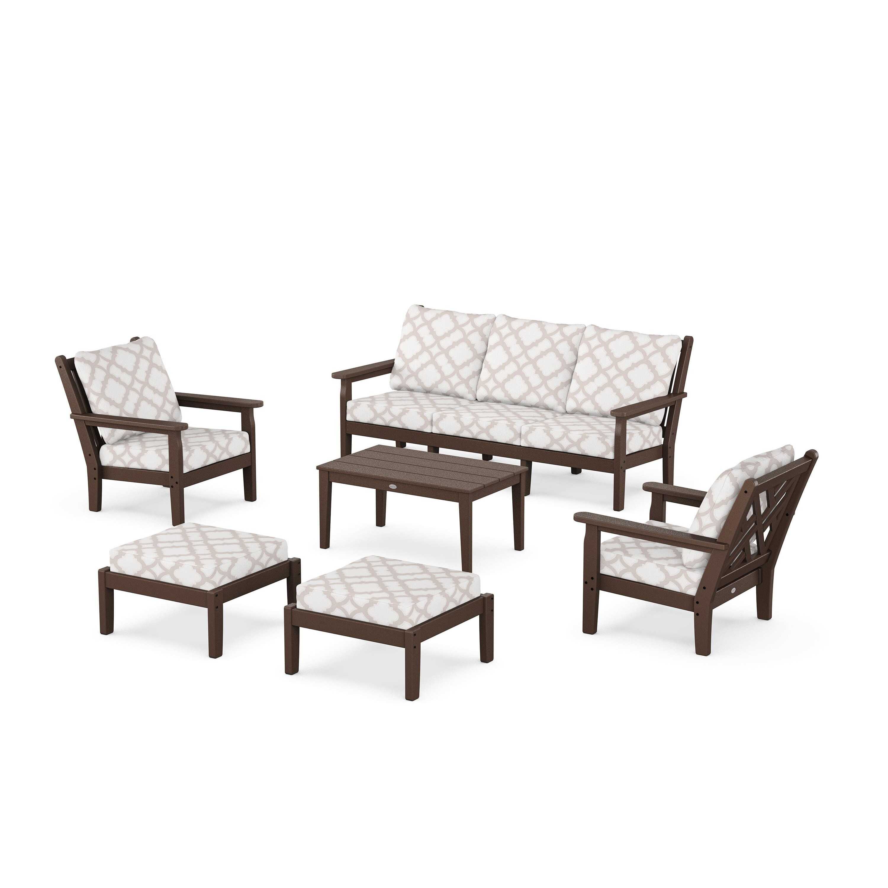 Chippendale 6-Piece Lounge Sofa Set