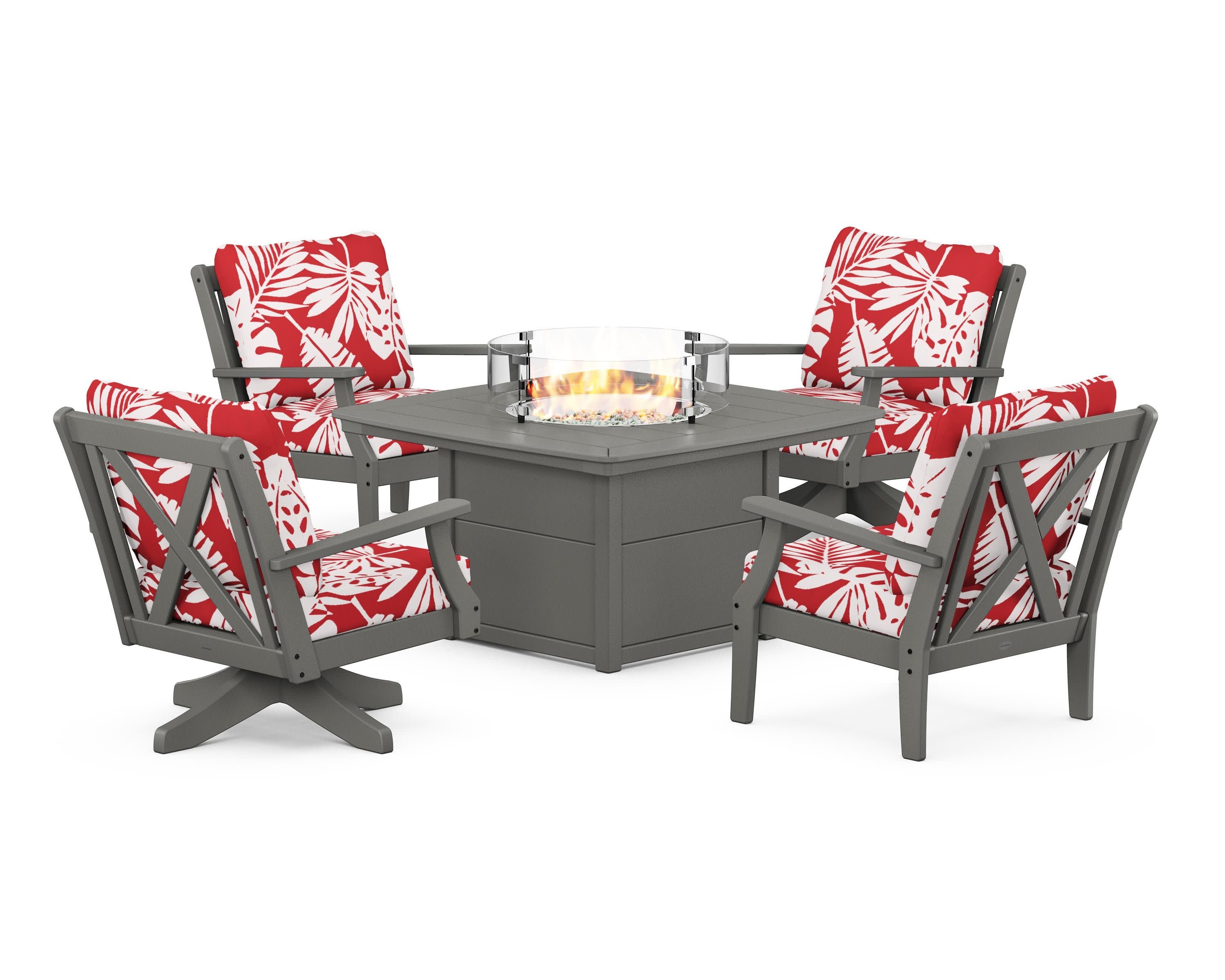 Braxton 5-Piece Deep Seating Set with Fire Table