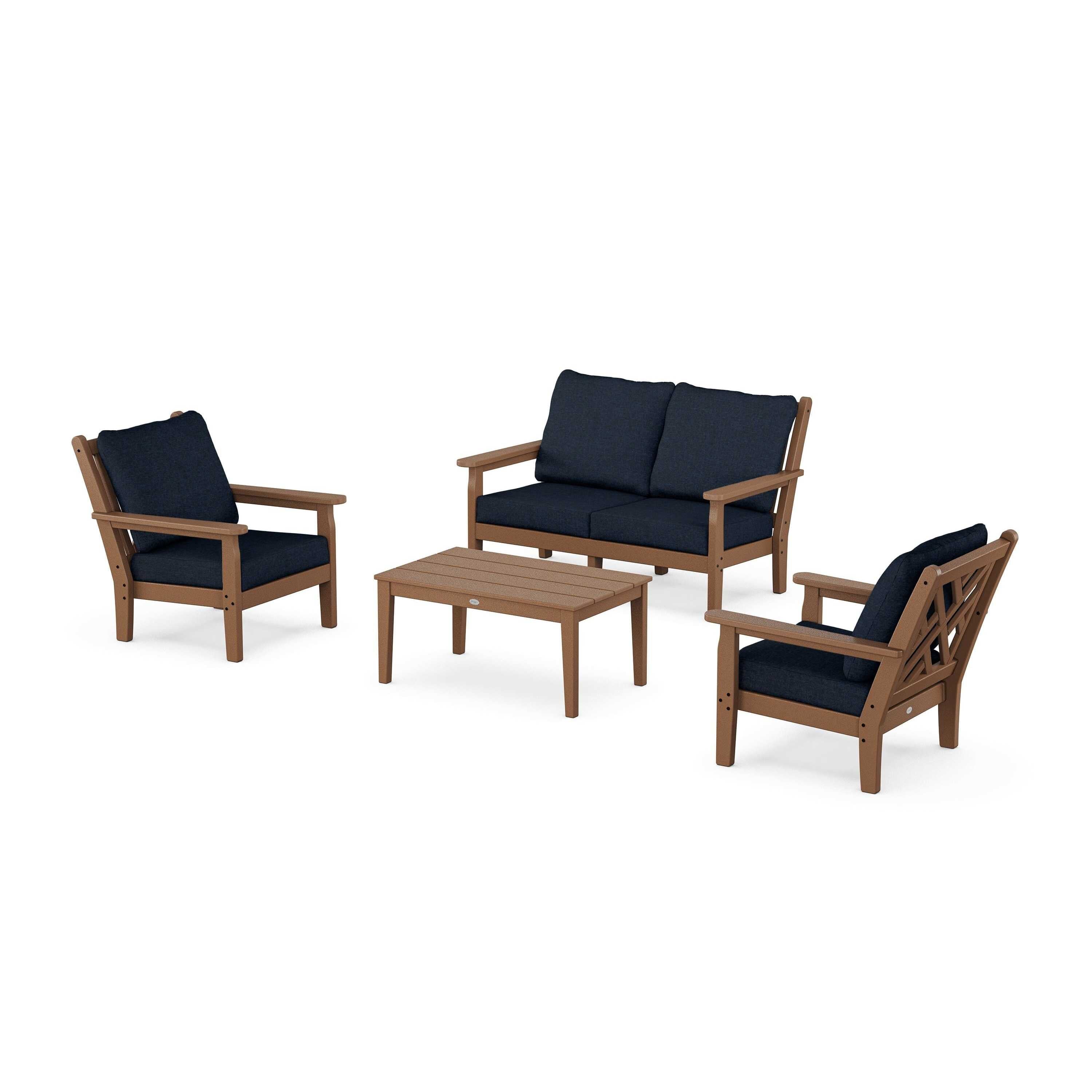 Chippendale 4-Piece Deep Seating Set with Loveseat