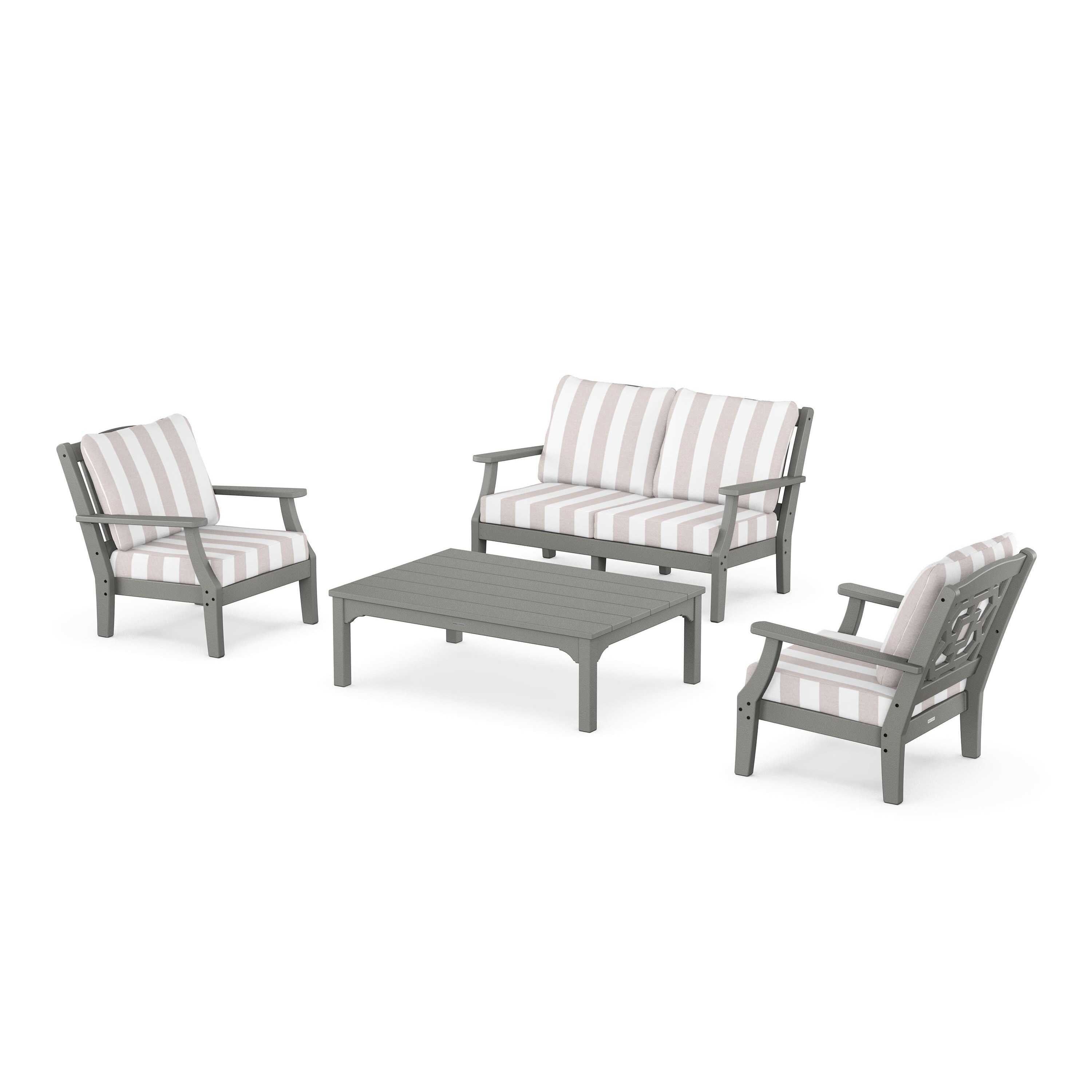 Chinoiserie 4-Piece Deep Seating Set with Loveseat