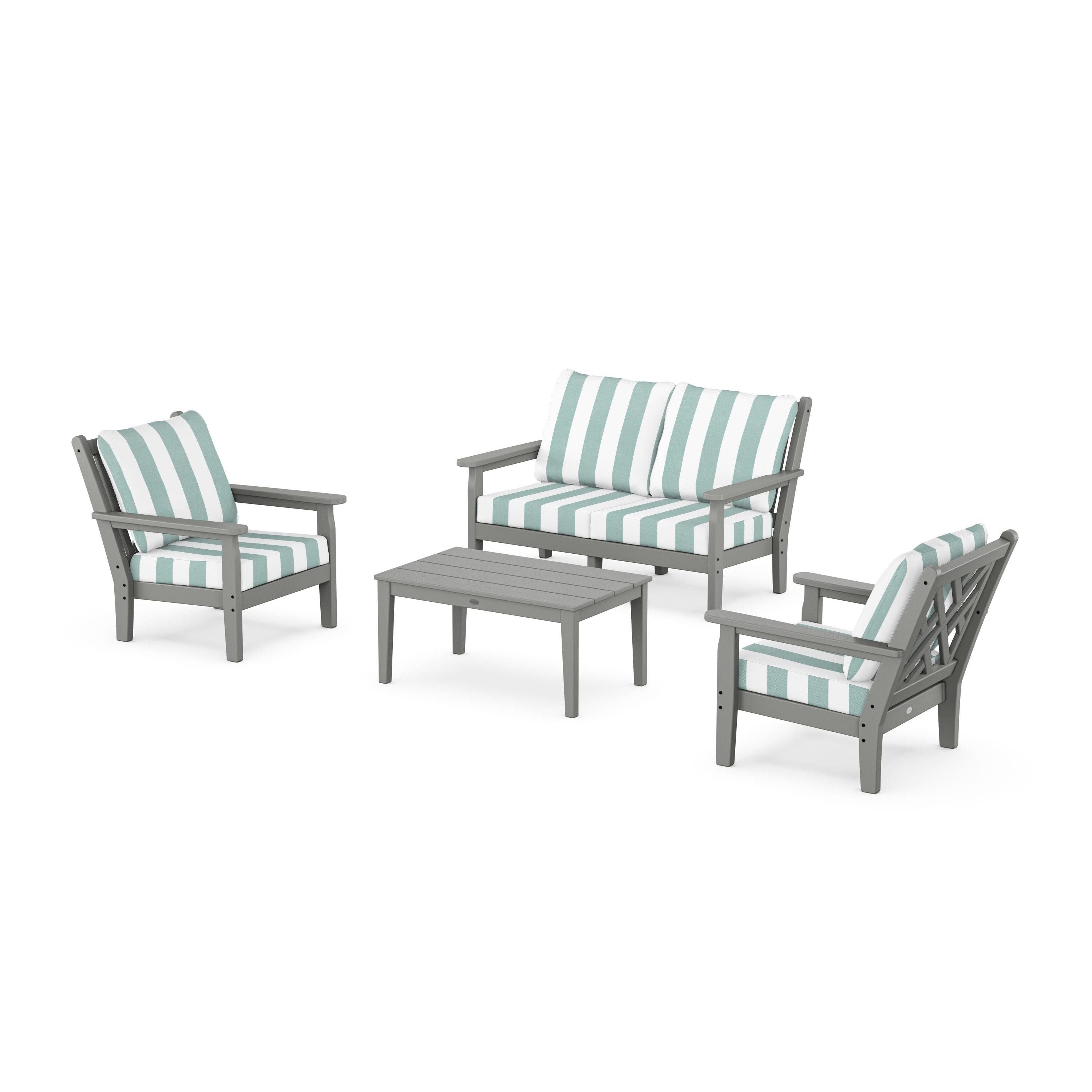 Chippendale 4-Piece Deep Seating Set with Loveseat