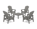 5-Piece Nautical Grand Upright Adirondack Chair Conversation Group