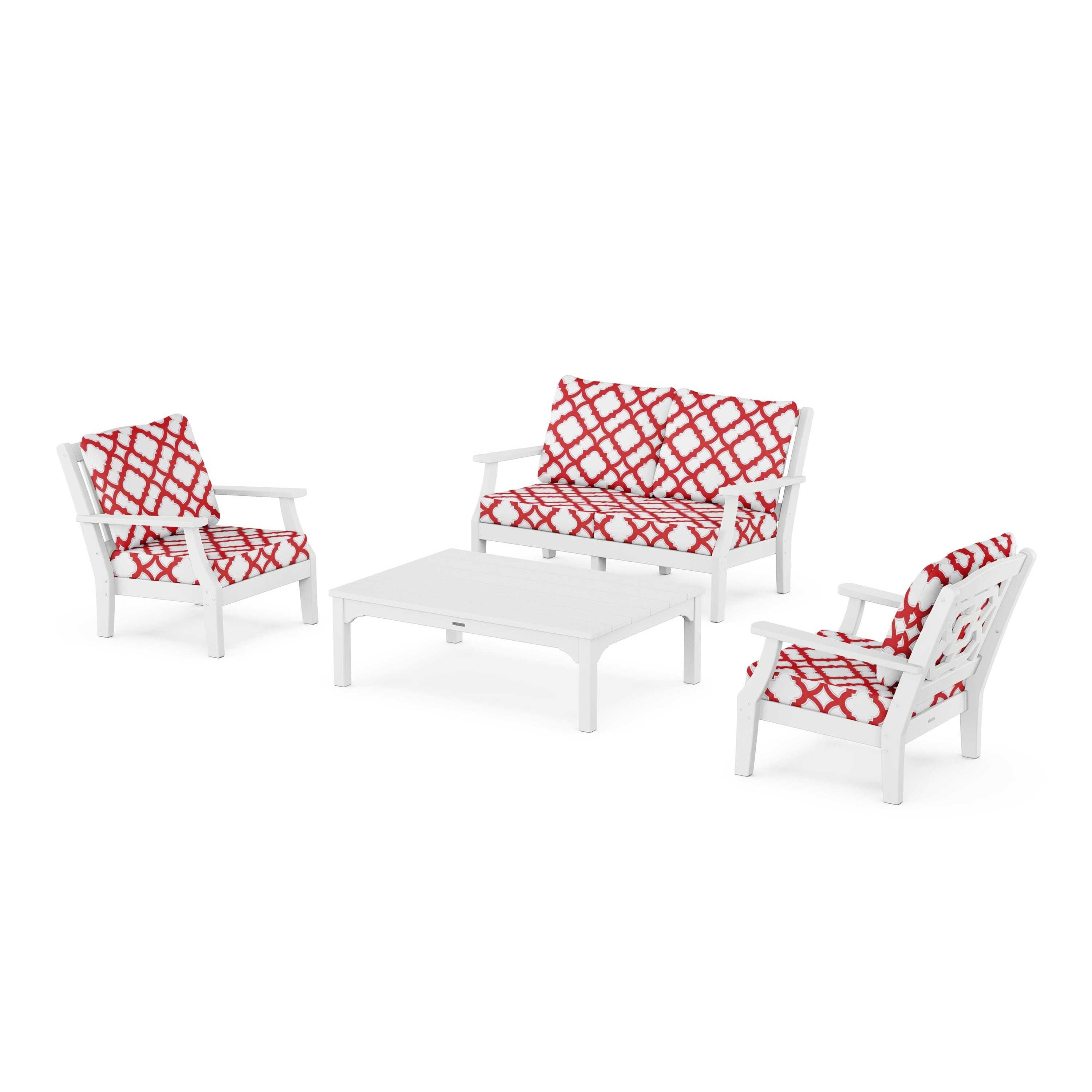 Chinoiserie 4-Piece Deep Seating Set with Loveseat