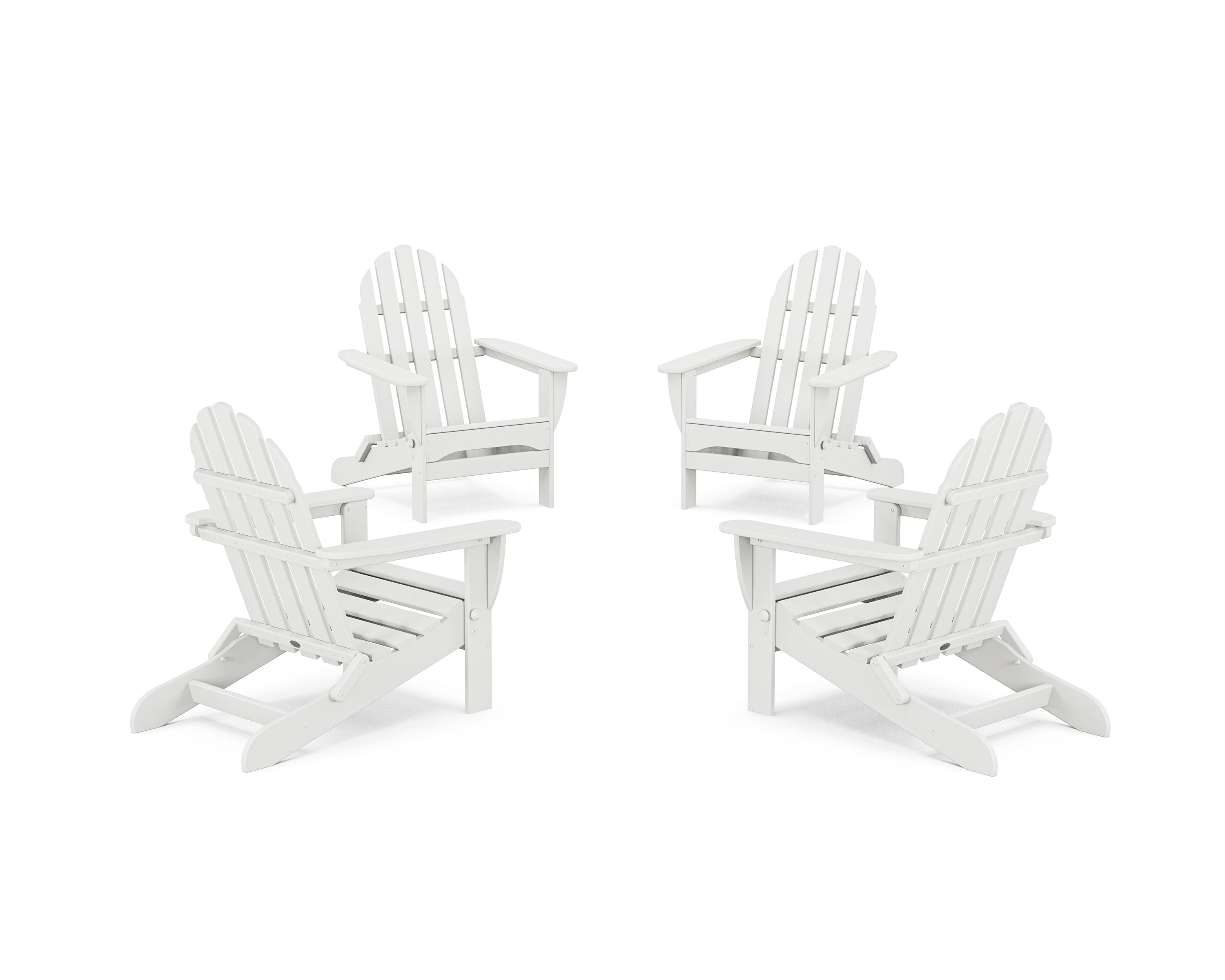 4-Piece Classic Folding Adirondack Conversation Set