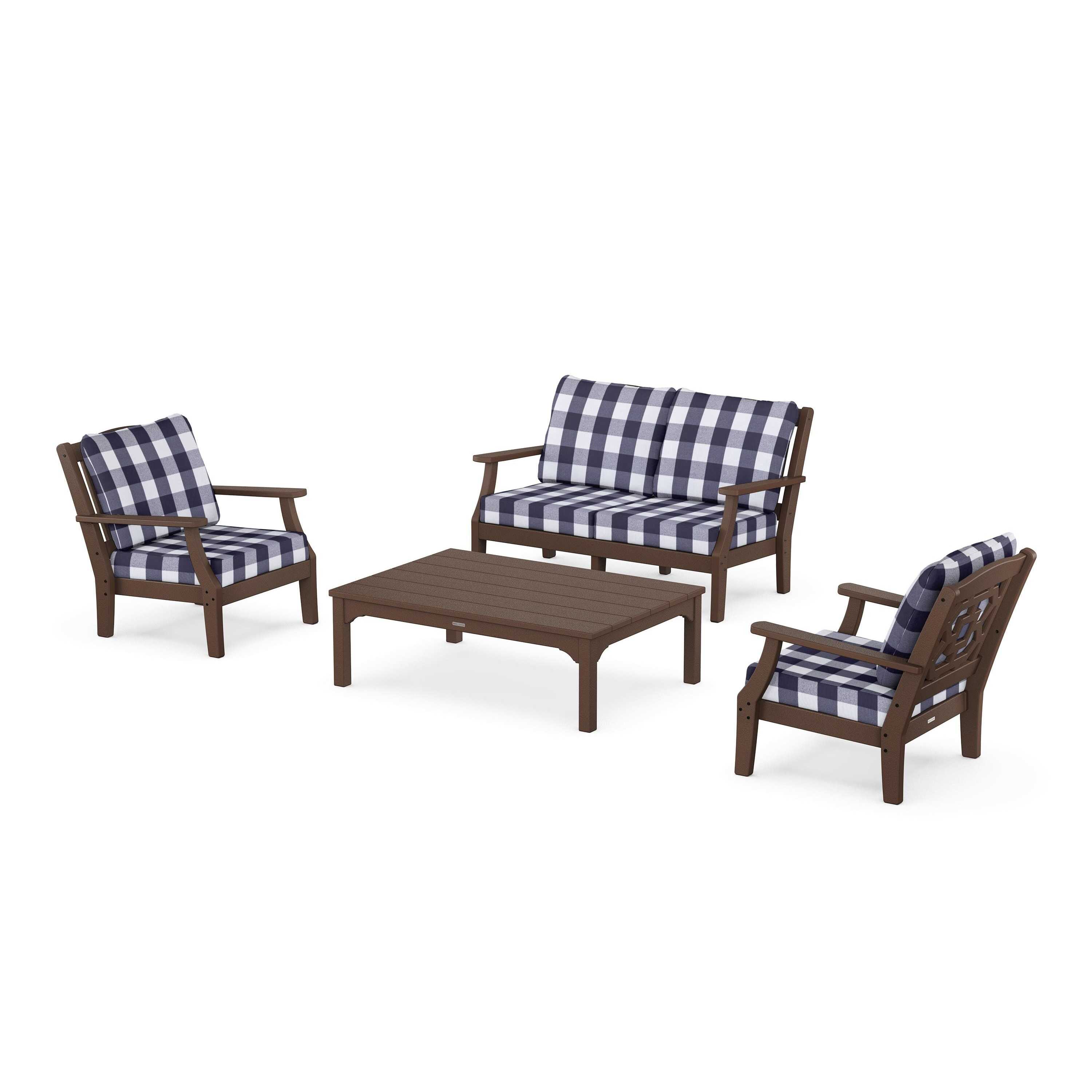 Chinoiserie 4-Piece Deep Seating Set with Loveseat