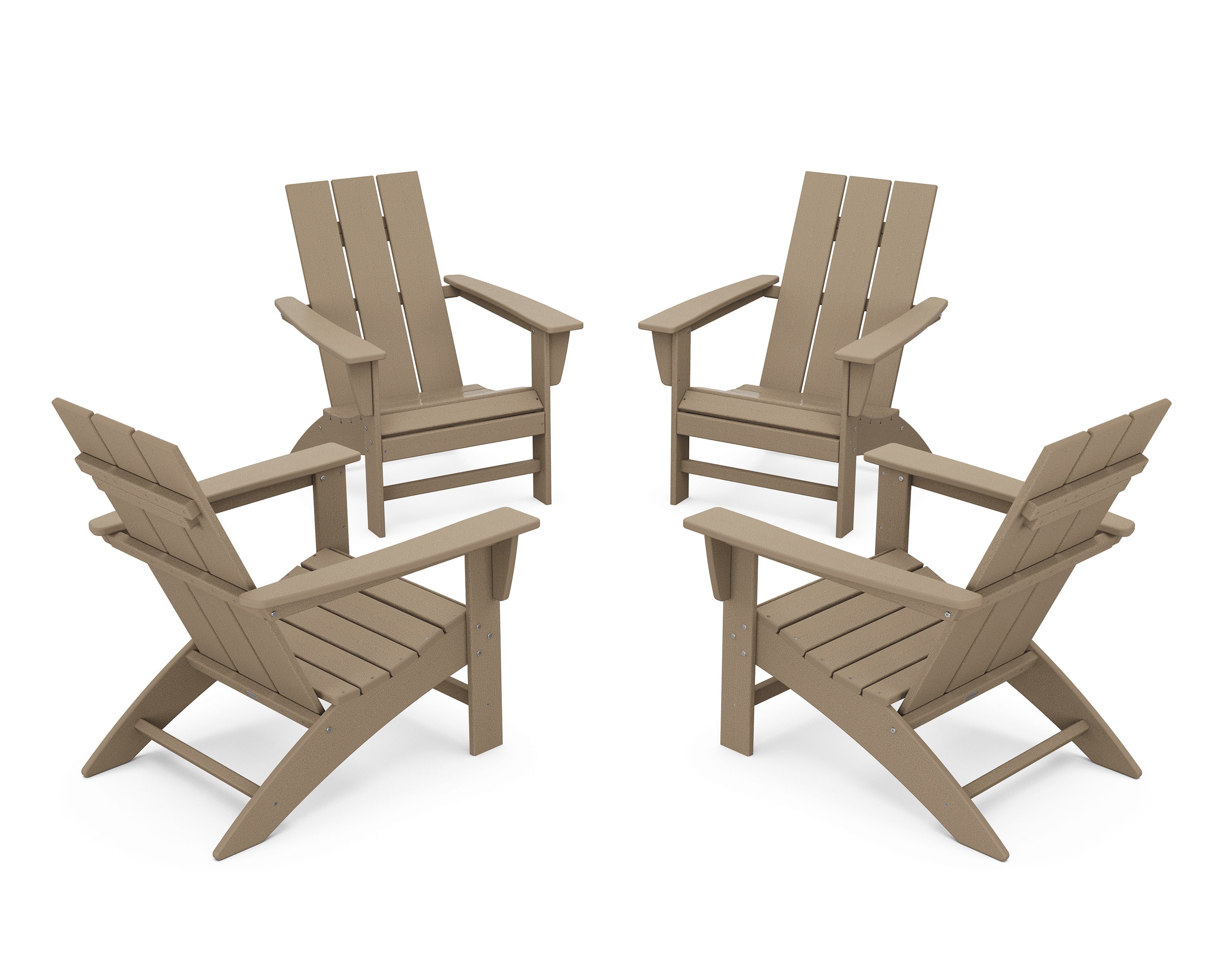 4-Piece Modern Adirondack Chair Conversation Set